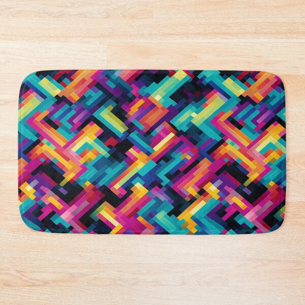 Item preview, Love Child of  Psychedelic 70s Abstract Married to Pixel Art Pattern  designed and sold by fabinthelab.