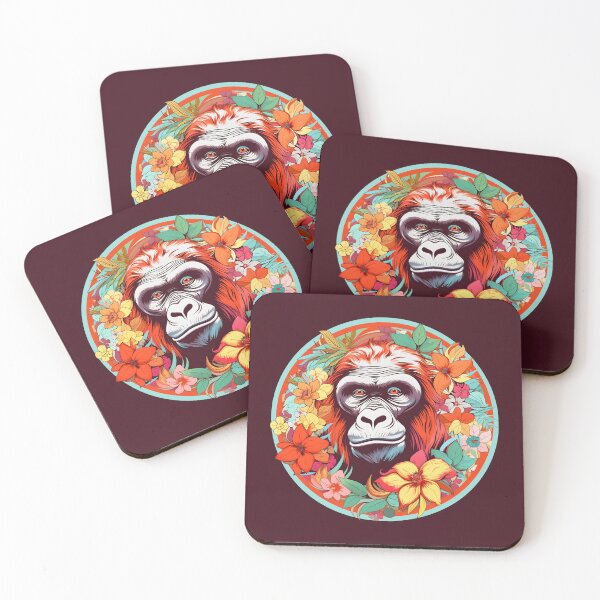 Item preview, Jungle Bouquet: Ape Among Colorful Flowers designed and sold by Michaelajf12.