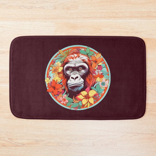 Item preview, Jungle Bouquet: Ape Among Colorful Flowers designed and sold by Michaelajf12.