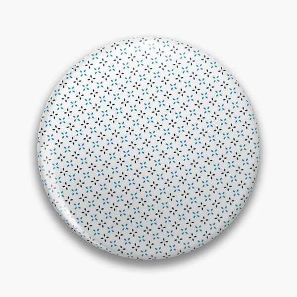 Item preview, Black & Blue Flower Petals & Leaves White Infinite Pattern designed and sold by Alchemy-A-La-G.