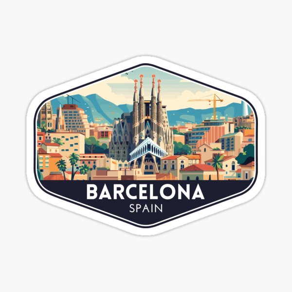 Item preview, Barcelona Spain City Travel Souvenir designed and sold by electricninja.