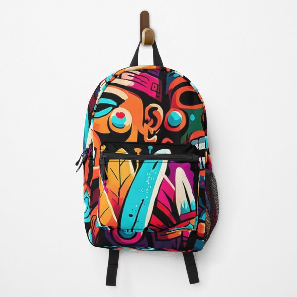 Item preview, Triumvirate of Mesoamerican Spirits Vivid Tribal Mask Art designed and sold by WickedAI.