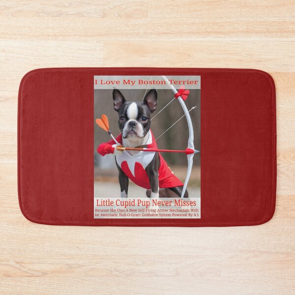 Item preview,  Valentine's Day Cupid Pup:  I Love My Boston Terrier designed and sold by Hall-O-Gram.