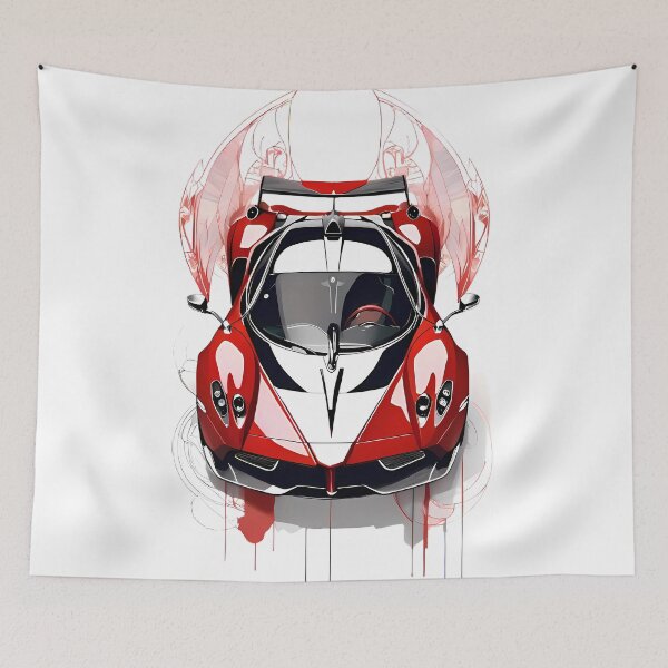 Item preview, Red Abstract Pagani Huayra Ink designed and sold by DecarYourself.