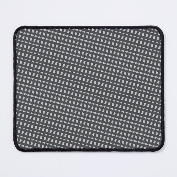 Item preview, Grey Railroad Lines Rectangles Black Background Infinite Pattern designed and sold by Alchemy-A-La-G.