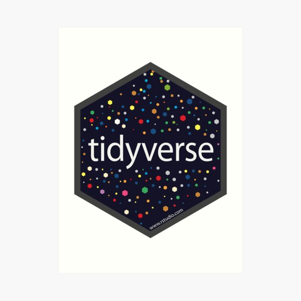 tidyverse hex logo Art Print