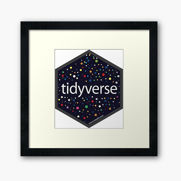 tidyverse hex logo Framed Art Print