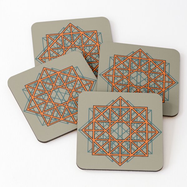 Item preview, Gridded Orange Cube Star designed and sold by Killgroove.