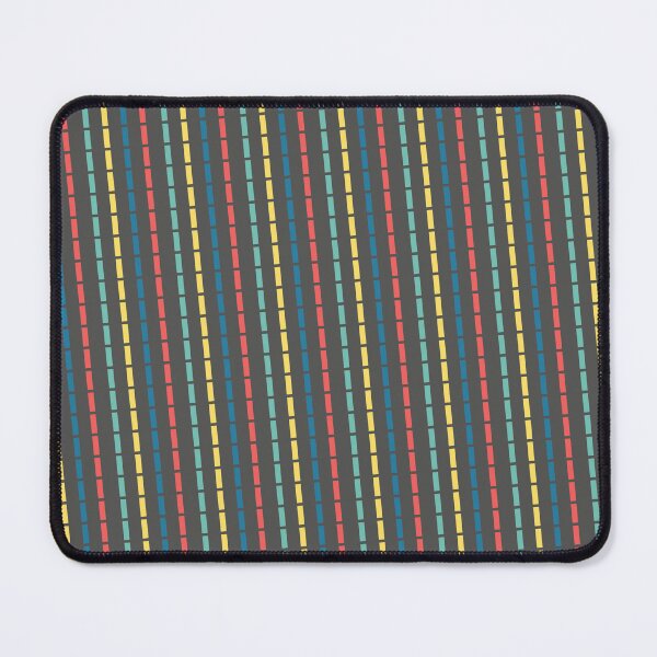 Item preview, MultiColored Segmented Stripes Black Background Infinite Endless Pattern designed and sold by Alchemy-A-La-G.
