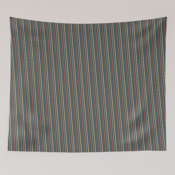 Item preview, MultiColored Segmented Stripes Black Background Infinite Endless Pattern designed and sold by Alchemy-A-La-G.