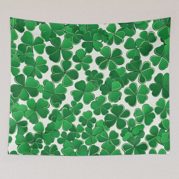 Item preview, Abstract Green Clover Pattern designed and sold by calibrit.