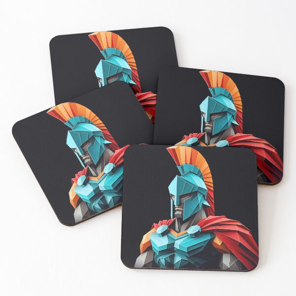 Item preview, Colorful Spartan Strong in Origami Vector Art Design  designed and sold by beben76.