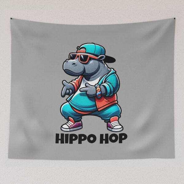 Item preview, Hippo Hop: Stylish Hip-Hop Hippopotamus designed and sold by Ingridpd.