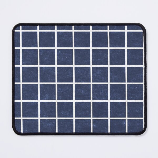 Item preview, White and Navy Blue Grid designed and sold by Diana377.