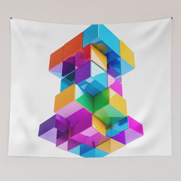 Item preview, Digital Art in the Office: Color Cube Inspiration for Productivity designed and sold by Artedig.