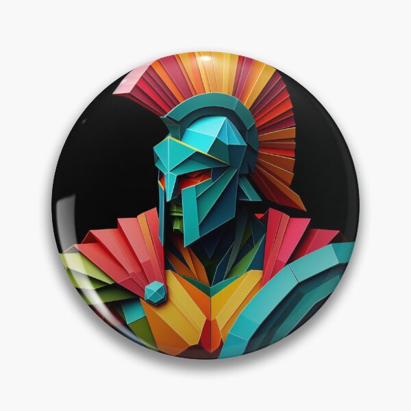 Item preview, Colorful Spartan Strong in Origami Vector Art Design  designed and sold by beben76.