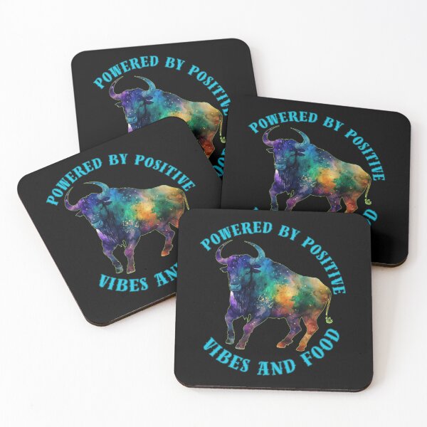 Item preview, Powered By Positive Vibes And Food. taurus birthday designed and sold by ZodiacWonders.
