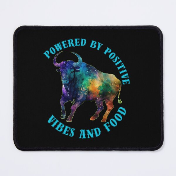Item preview, Powered By Positive Vibes And Food. taurus birthday designed and sold by ZodiacWonders.