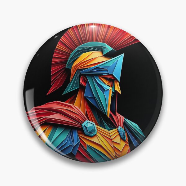 Item preview, Colorful Spartan Strong in Origami Vector Art Design  designed and sold by beben76.