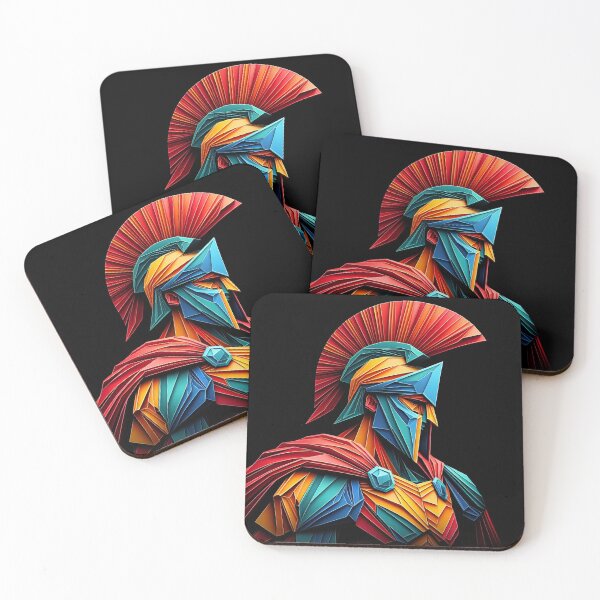 Item preview, Colorful Spartan Strong in Origami Vector Art Design  designed and sold by beben76.