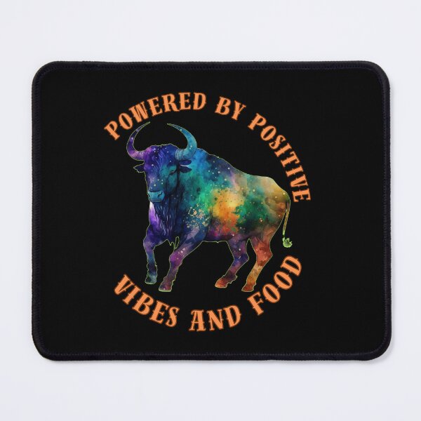 Item preview, Powered By Positive Vibes And Food. taurus constellation designed and sold by ZodiacWonders.