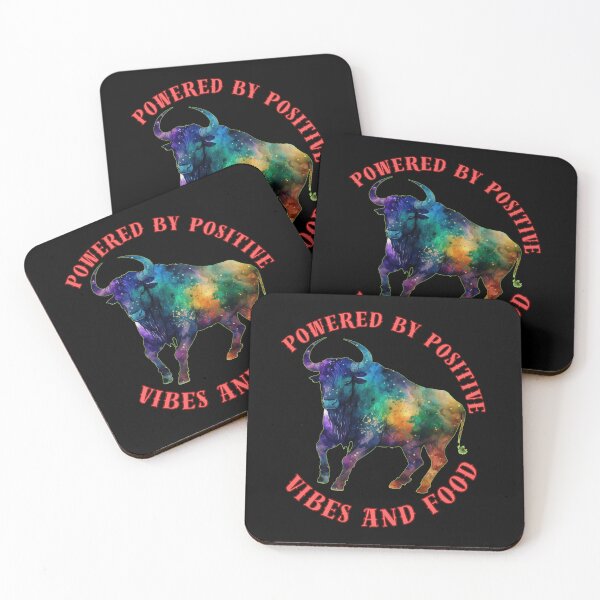Item preview, Powered By Positive Vibes And Food. taurus astrology designed and sold by ZodiacWonders.