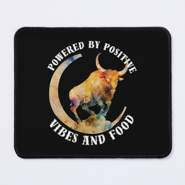 Item preview, Powered By Positive Vibes And Food. taurus may designed and sold by ZodiacWonders.