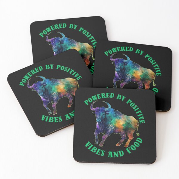 Item preview, Powered By Positive Vibes And Food. taurus horoscope designed and sold by ZodiacWonders.