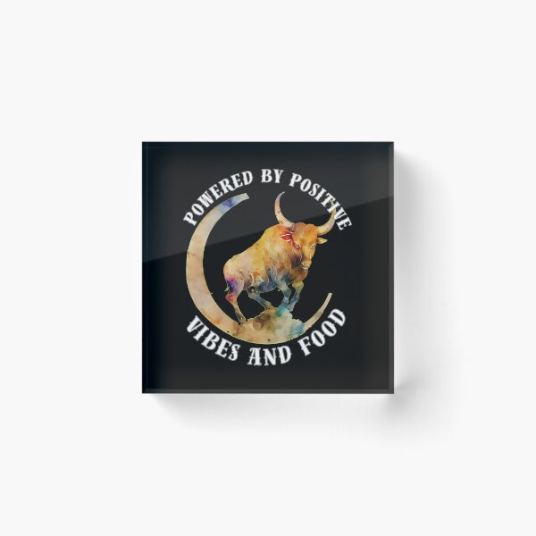 Item preview, Powered By Positive Vibes And Food. taurus may designed and sold by ZodiacWonders.