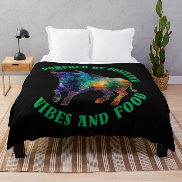 Item preview, Powered By Positive Vibes And Food. taurus horoscope designed and sold by ZodiacWonders.