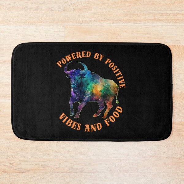 Item preview, Powered By Positive Vibes And Food. taurus constellation designed and sold by ZodiacWonders.