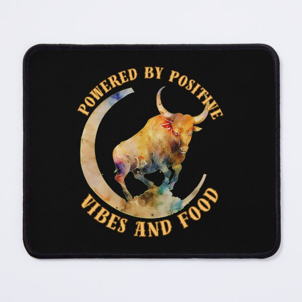Item preview, Powered By Positive Vibes And Food. taurus april designed and sold by ZodiacWonders.