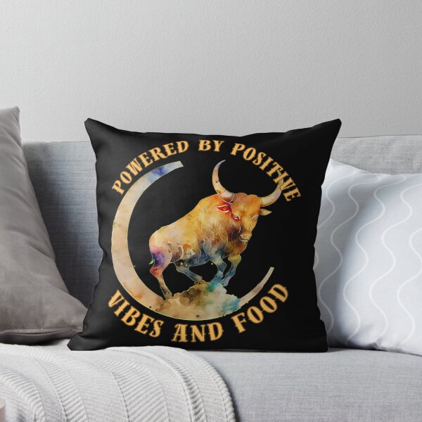 Item preview, Powered By Positive Vibes And Food. taurus april designed and sold by ZodiacWonders.