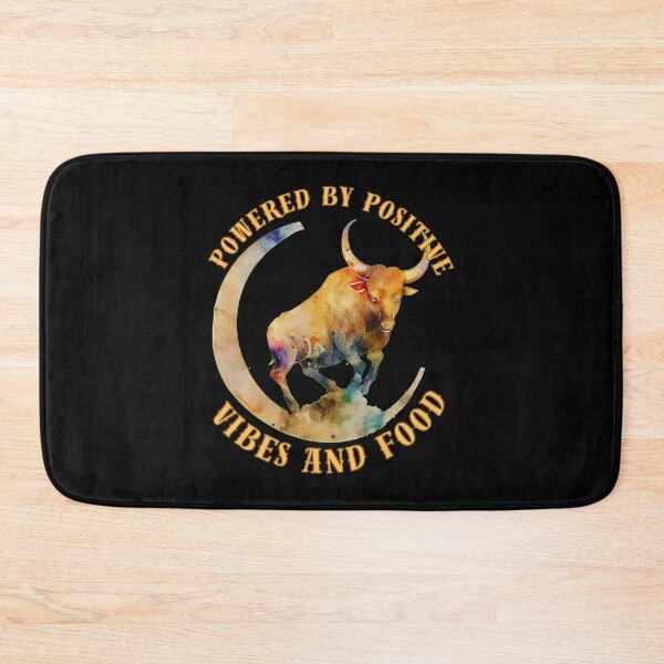 Item preview, Powered By Positive Vibes And Food. taurus april designed and sold by ZodiacWonders.
