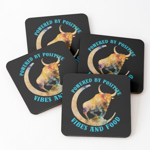 Item preview, Powered By Positive Vibes And Food. taurus astrological sign designed and sold by ZodiacWonders.