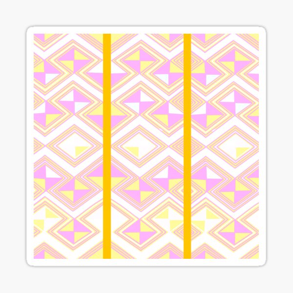 Item preview, Pastel modular tribal geometrical angular art. designed and sold by Meteryards.