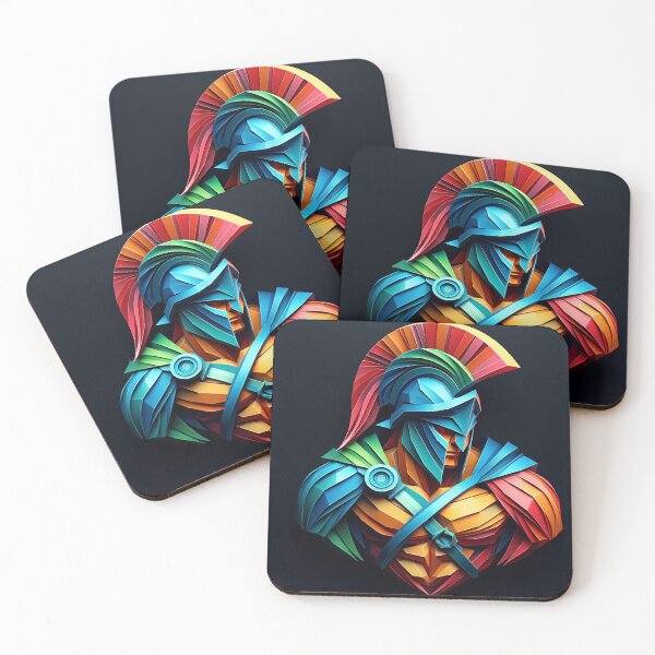 Item preview, Colorful Spartan Strong in Origami Vector Art Design  designed and sold by beben76.