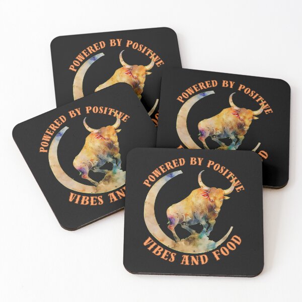 Item preview, Powered By Positive Vibes And Food. taurus traits designed and sold by ZodiacWonders.