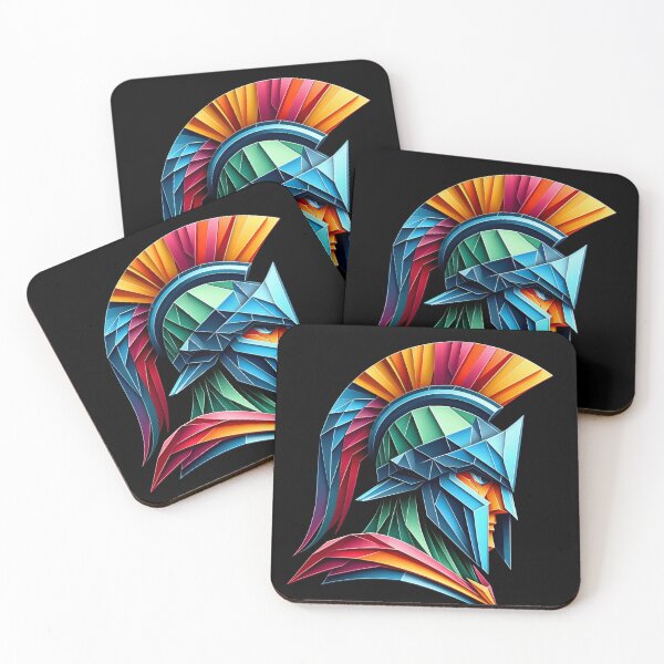 Item preview, Colorful Spartan Strong in Origami Vector Art Design  designed and sold by beben76.