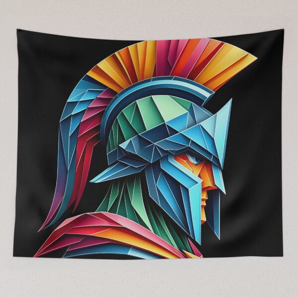 Item preview, Colorful Spartan Strong in Origami Vector Art Design  designed and sold by beben76.