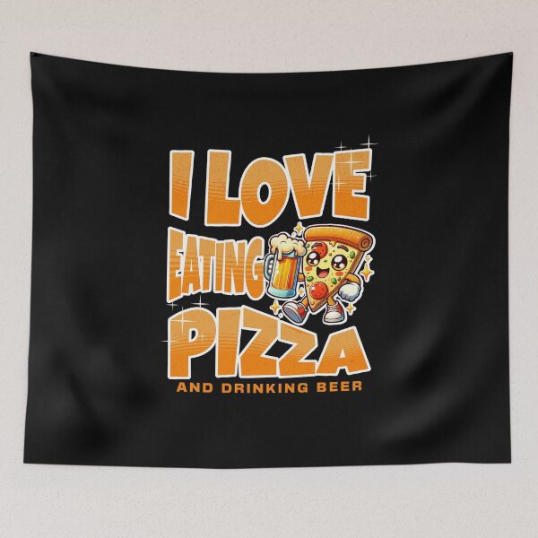 Item preview, I Love Eating Pizza and Drinking Beer designed and sold by InspireHubWear.