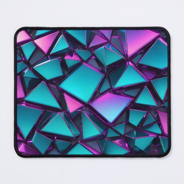 Artikelvorschau, Abstract Geometric Purple Blue Glass Pattern entworfen und verkauft von TheArtOfPat.