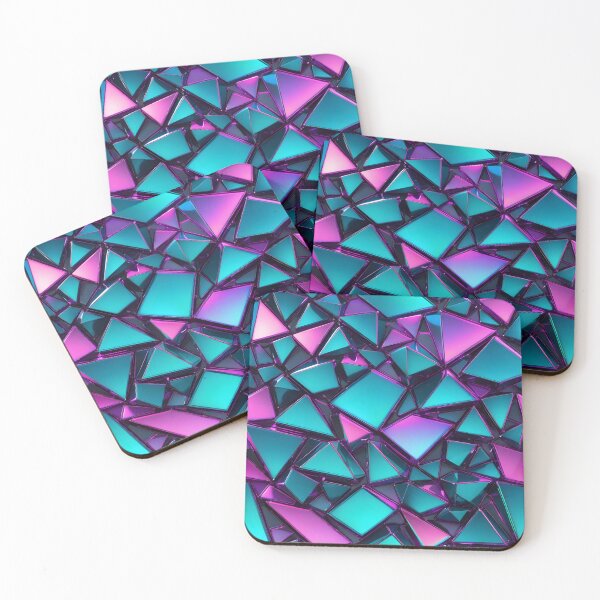 Item preview, Abstract Geometric Purple Blue Glass Pattern designed and sold by TheArtOfPat.