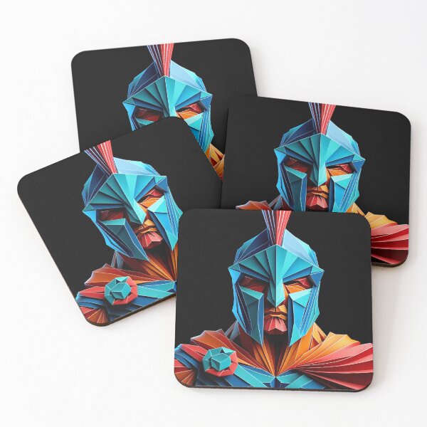 Item preview, Colorful Spartan Strong in Origami Vector Art Design  designed and sold by beben76.