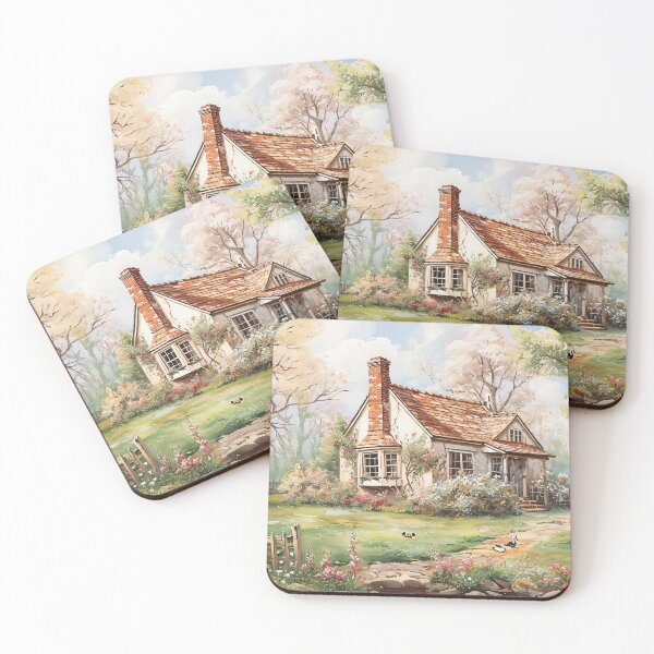 Item preview, Vintage Inspired Spring Cottage Painting Poster, Rustic Wall Art for Home Decor designed and sold by Peek-Designs.