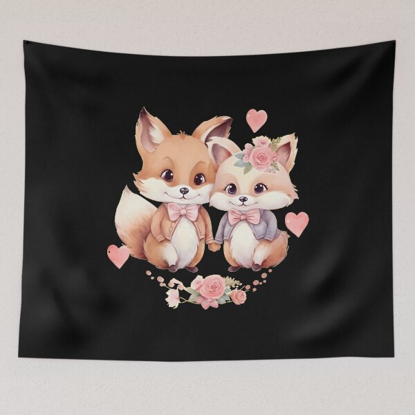 Artikelvorschau, Fuchspaar entworfen und verkauft von FoxVibes.