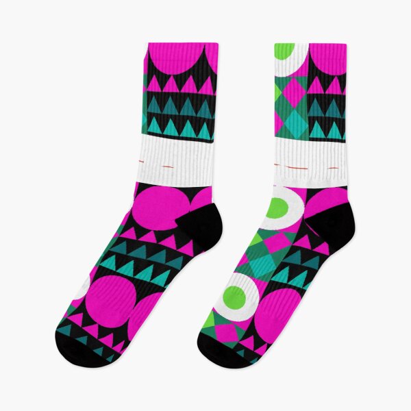 Item preview,  Geometric Mashup green pink diamonds circles Pattern designed and sold by LLdreams.