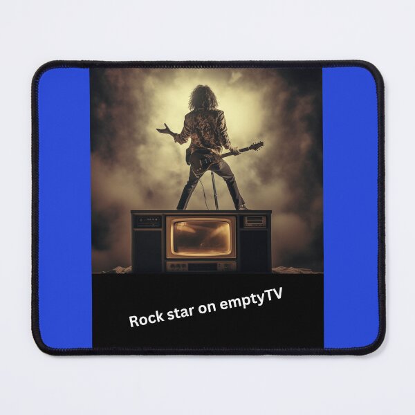 Item preview, Rock Star Standing On Top Of 80's Empty TV. designed and sold by clecticuk.
