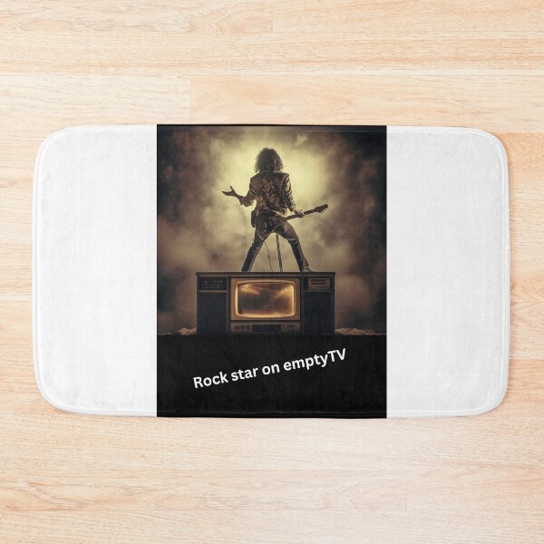 Item preview, Rock Star Standing On Top Of 80's Empty TV. designed and sold by clecticuk.