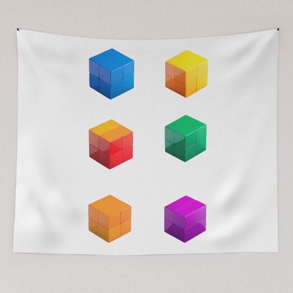 Item preview, The Color Cube in Fashion: Merging Styles with Digital Art designed and sold by Artedig.